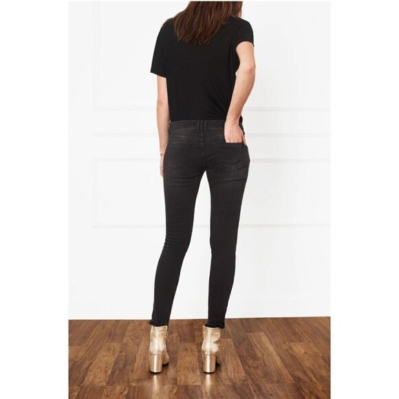 💕ANINE BING💕 CROPPED JEAN WITH ZIPPERS CHARCOAL - Picture 6 of 16